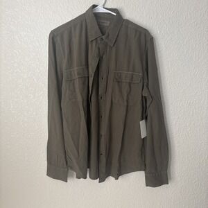 NWT Lucky Brand Shirt Men's Button Up Olive Green Size S